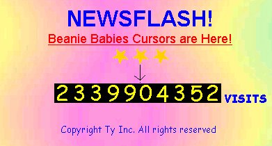 Actual Screen Capture at Ty's Website - 22009 Bytes